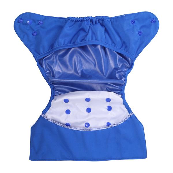 Bumberry Reusable Diaper Cover with 1 Natural Bamboo Cotton Insert - Deep Blue - Diapers & Wipes