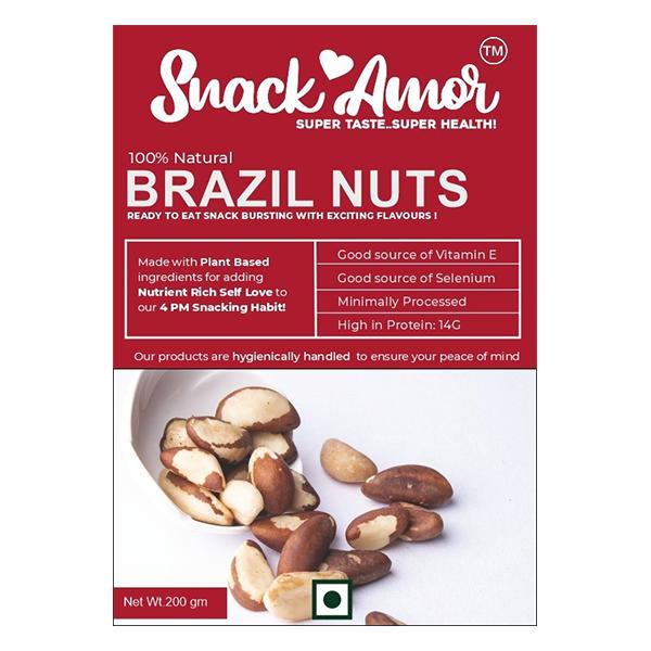 Snack Amor Brazil Nuts 200 gm - Nutritional Bars