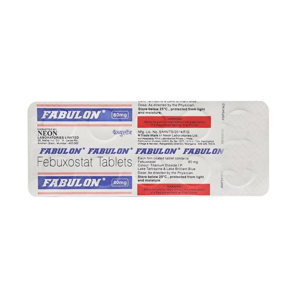 Fabulon 80mg Tablet 10'S - Gout