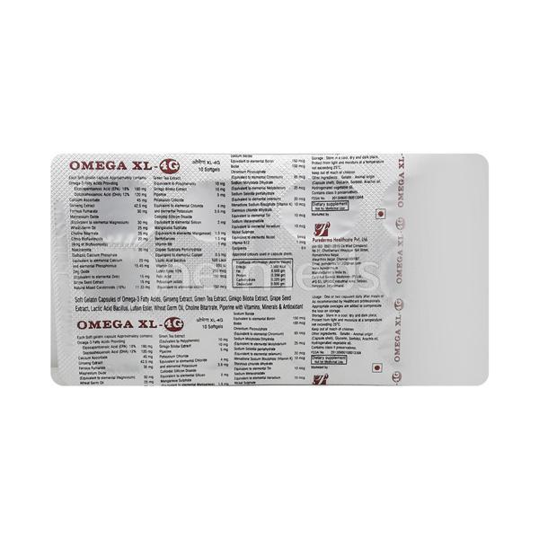 Omega XL 4G Capsule 10'S - Supplements-Vam