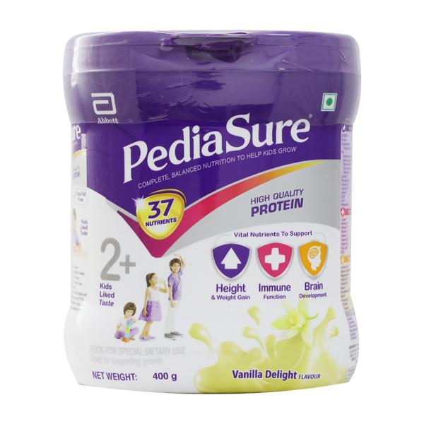 Pediasure Nutrition Powder- Vanilla Delight Flavour 400 gm (Pet Jar) - Kids Nutrition