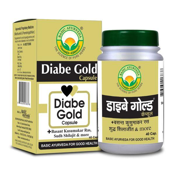 Basic Ayurveda Diabe Gold Capsule 40's - Speciality Medicines