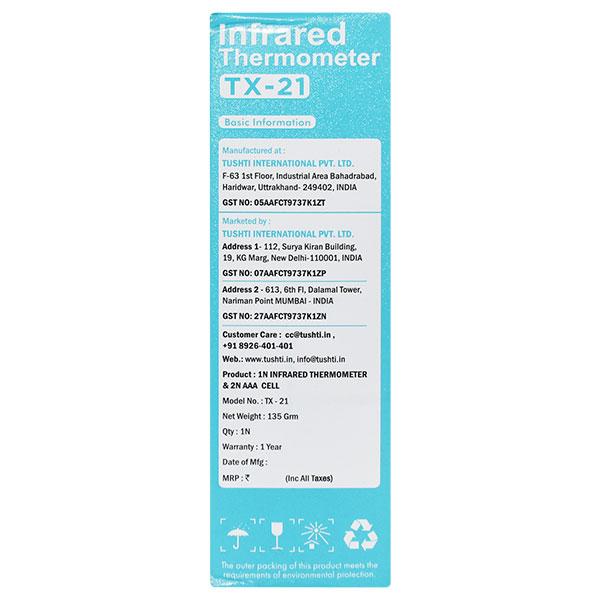 Tushti Non-Contact Infrared Thermometer (TX-21) - Health Monitors And Equipment