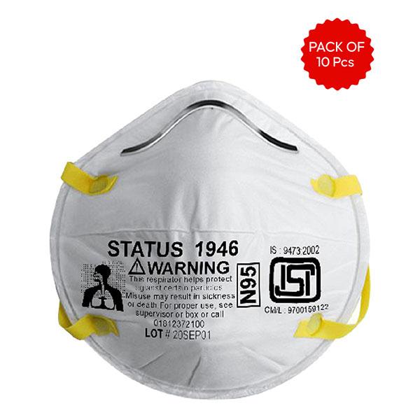 Netmeds | Status N95 Cup Face Mask - White (Pack of 10)