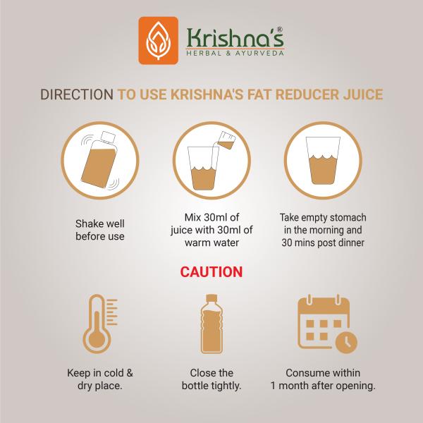 Krishna's Herbal & Ayurveda Fat Reducer Juice 500 ml - Ayurvedic Juices