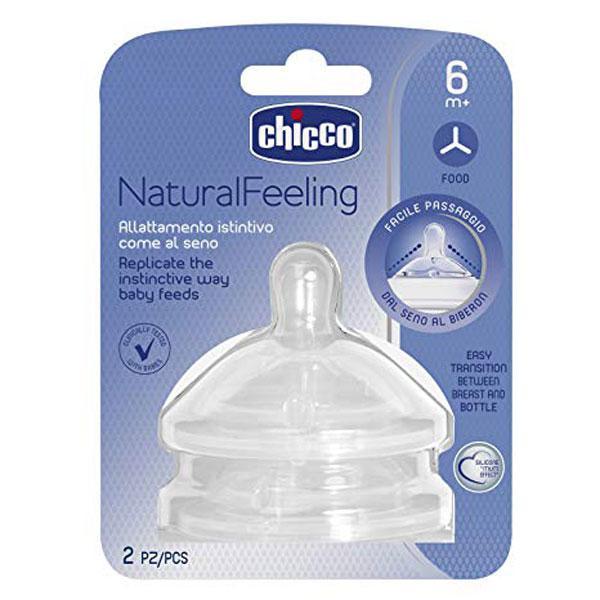 Chicco Natural Feeling 6M+ Teat 2's