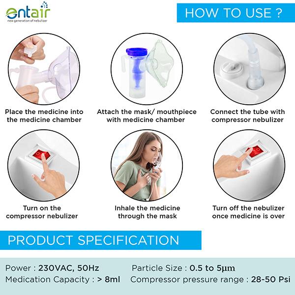 Entair Compressor Nebulizer (JK17) - Nebulizers / Vaporizer