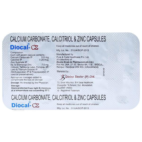 DIOCAL CZ Capsule 10's - Supplements-Cal