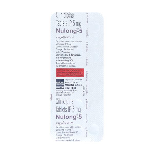 Nulong 5mg Tablet 10'S - Hypertension-Cal