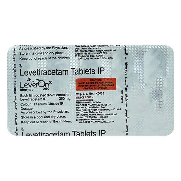 Leveron 250mg Tablet 10'S - Epilepsy/Convulsion-Ant