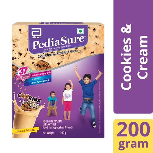 Pediasure Kids Nutrition Health Drink - Cookies & Cream 200 gm - Workout Essentials