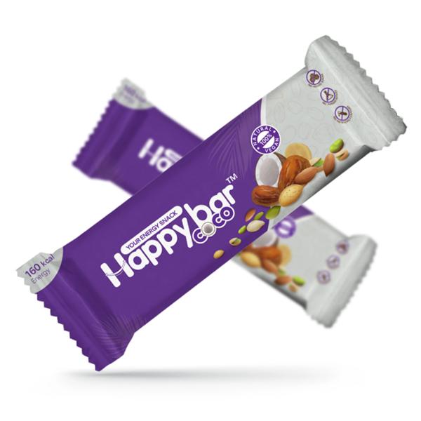 Happy Bar Instant Energy Bar - Coco & Dry Fruits (Pack of 10 x 30 gm) - Nutritional Bars