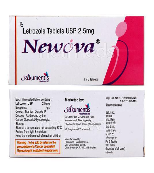 Newova 2.5mg Tablet 5'S - Cancer Oncology-Hor