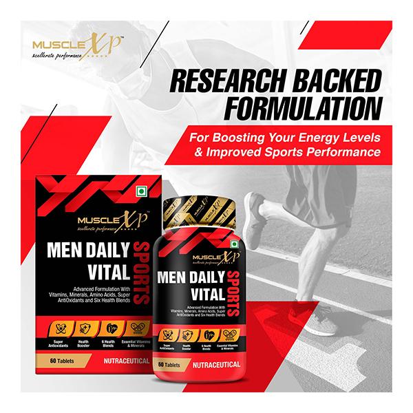 MuscleXP Men Sports Daily Vital Energy Tablet (Pack of 2 x 60's) - Multi-Vitamins