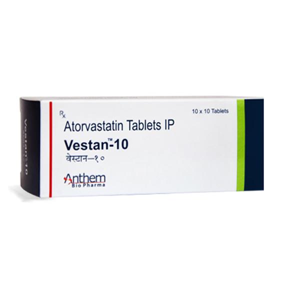 Vestan 10mg Tablet 10'S - High Cholesterol-Dys