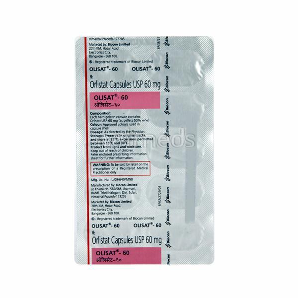 Olisat 60mg Capsule 10'S - Obesity