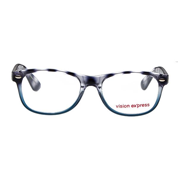 Vision Express 29265 Blue Wayfarer Eyeglasses (Including UV Blue Lens) 1's - Wearables Eye Glasses