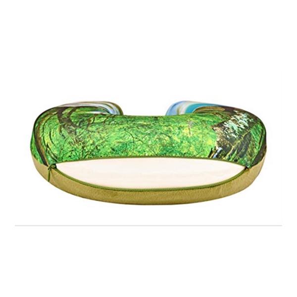 VIAGGI Memory Foam Neck Pillow - Green Forest - Pads And Pillows