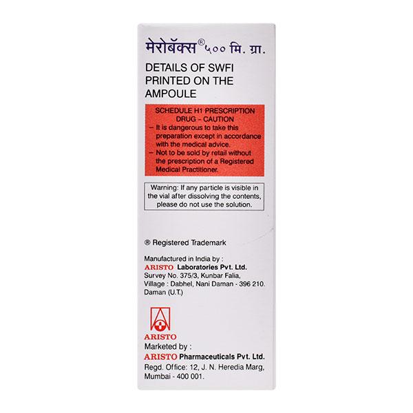 Merobax 500mg Injection 1's - Bacterial Infections-OBL