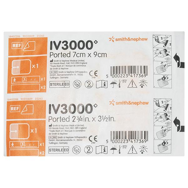 Smith & Nephew IV 3000 Ported Bactigras (7 cm x 9 cm) 1's