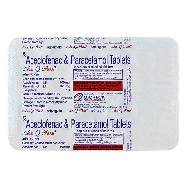 ACE Q Para Tablet 10'S - Pain relief-Nsa
