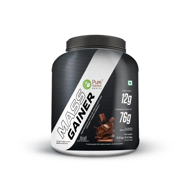 Netmeds | Pure Nutrition Mass Gainer Protein Powder - Chocolate Flavour 3 kg