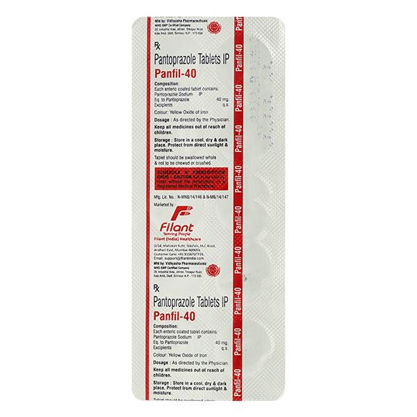 PANFIL 40 Tablet 10's - Ulcer/Reflux/Flatulence-Aaa