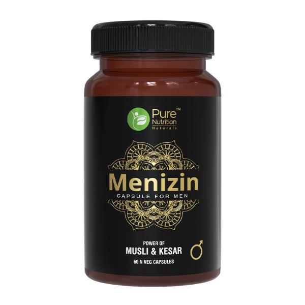 Pure Nutrition Menizin Veg Capsule For Men 60's - Sexual Care