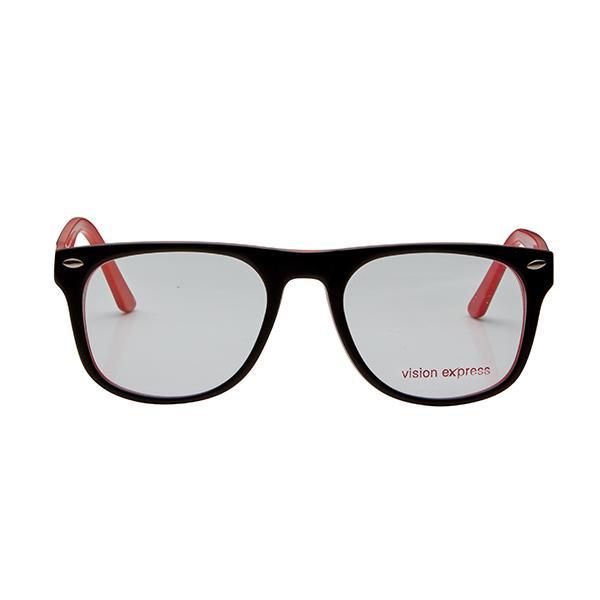 Netmeds | Vision Express 29429 Red Wayfarer Eyeglasses (Including UV Blue Lens) 1's
