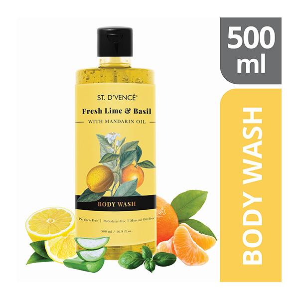 St. D'Vence Body Wash - Lime & Basil with Mandarine 500 ml - Shower Gels & Body Wash