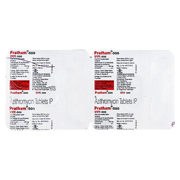 Pratham 500mg Tablet 5'S - Bacterial Infections-Pen