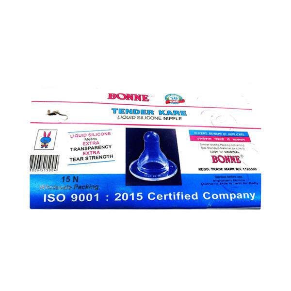 Bonne Tender Kare Silicon Nipple 1's - Feeding & Nursing
