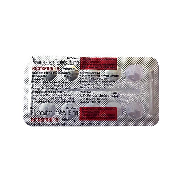RICOSPRIN 15mg Tablet 10's - Blood Clot-Ant