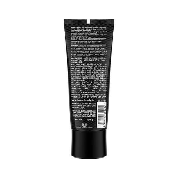 Fair & Lovely Men's Instant Oil Clear Magnet Action Face wash 100 gm - Face Wash & Cleansers