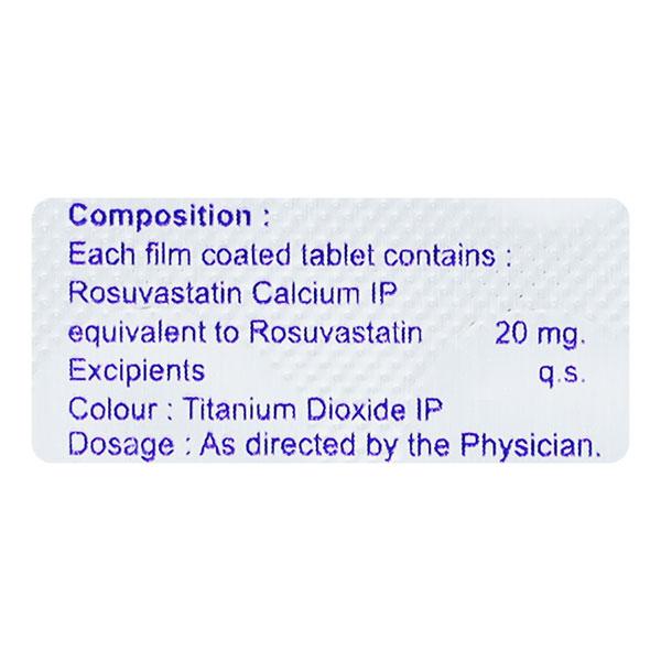 ZURVAST 20 Tablet 10's - High Cholesterol-Dys