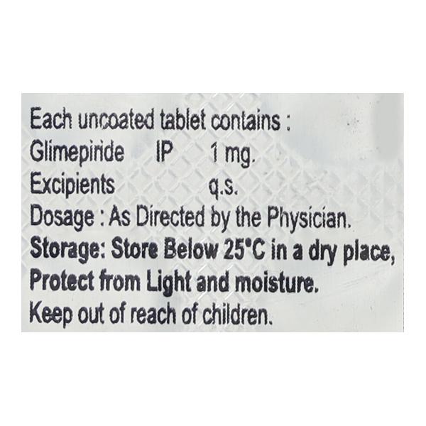 GPWIN 1mg Tablet 10's - Diabetes-Ant