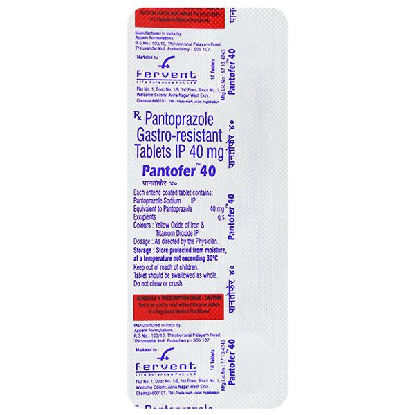 PANTOFER 40 Tablet 10's - Ulcer/Reflux/Flatulence-Aaa