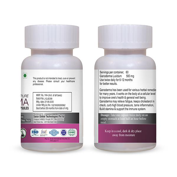 Vringra Ultra Pure Ganoderma Capsules 60's - Health Products