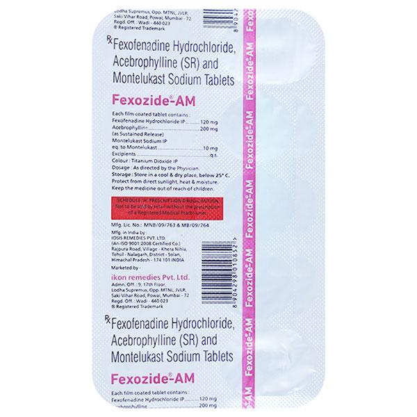 FEXOZIDE AM Tablet 10's - Asthma/COPD-Ast
