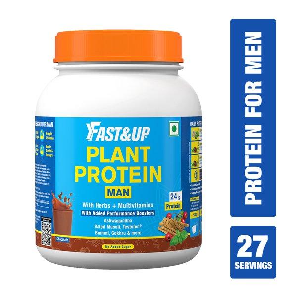 Fast&Up Plant Protein Powder for Men - Chocolate Flavour 1000 gm - Sexual Care