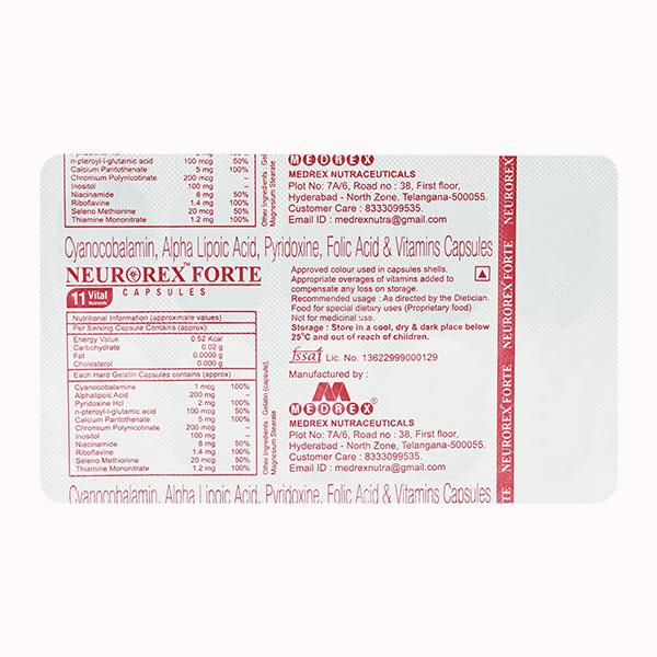 Neurorex Forte Capsule 10'S - Supplements-Vam