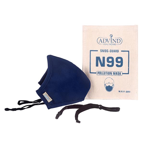 Netmeds | Advind Healthcare Smog Guard N99 Pollution Mask - Blue (M) 1's