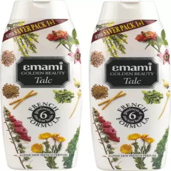 Netmeds | Emami Golden Beauty Talc Moon Drop French Perfume 100 gm (Super Saver Pack 1 + 1) 1's