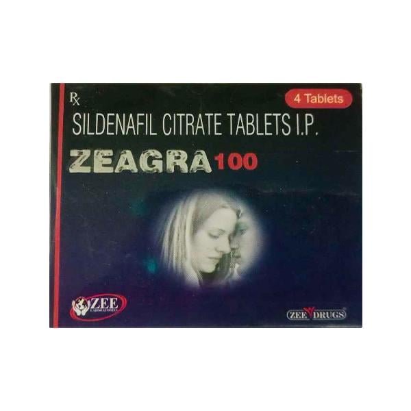 ZEAGRA 100mg Tablet 4's - Impotence/Erectile Dysfunction (Ed)