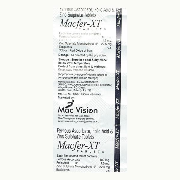 MACFER XT Tablet 10's - Iron Supplement/Anaemia-Vma