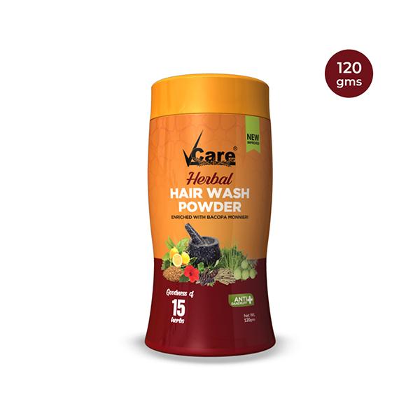 VCare Herbal Anti-Dandruff Hair Wash Powder (Pack of 2 x 120 gm) - Dry Shampoos & Conditioners