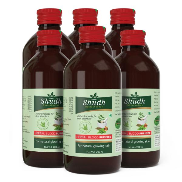 Torque Shudh Raktashodhak Herbal Blood Purifier Syrup (Pack of 6 X 200 ml) 1's - Speciality Medicines