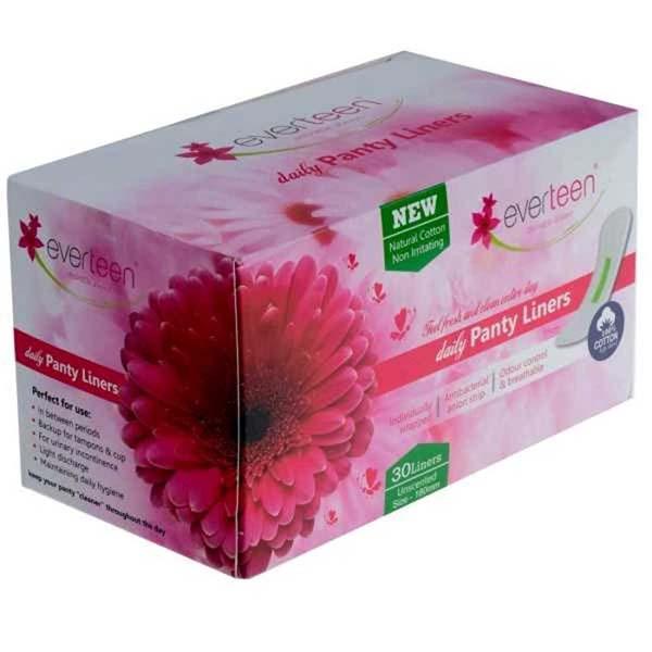 everteen Daily Panty Liners With Antibacterial Strip for Light Discharge & Leakage in Women - 1 Pack (30pcs) 1's