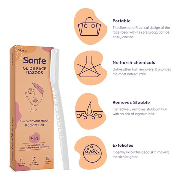 Sanfe Glide Face Razors 4's - Shaving & Hair Removal