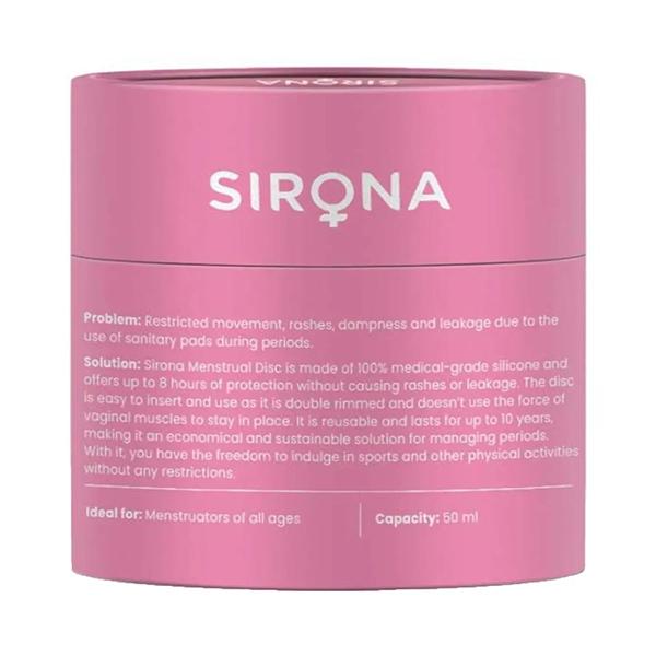 Sirona Reusable Menstrual Cup Disc for Women - Small 1's - Intimate Care